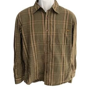 Paul Frank Western wear Men's M plaid rockabilly button-up shirt